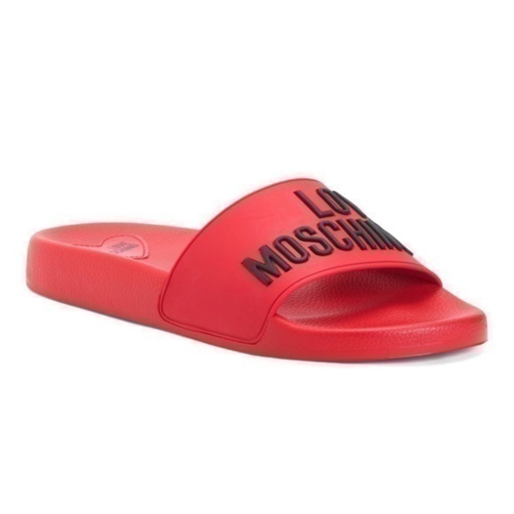 NIB. LOVE MOSCHINO Unisex Slide Sandals